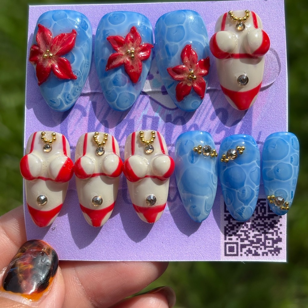 “Who wants to be a b*tch nails fashion press on nails”